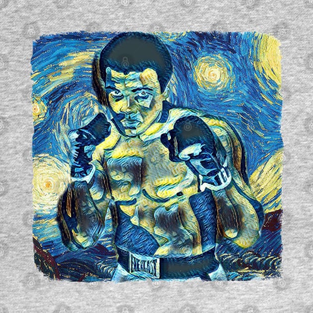 3D Mural Muhammad Ali American professional boxer by todos